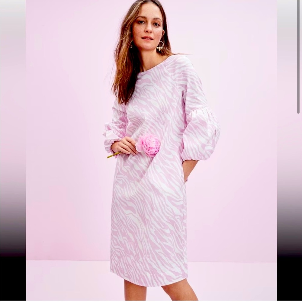 Chico’s pink zebra print dress